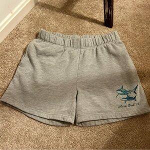 ‼️SALE‼️ Discovery Gray Women's Athletic Shorts with Shark 🦈 Graphic